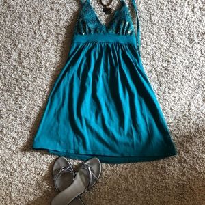 Victoria's Secret Teal bra top dress size small